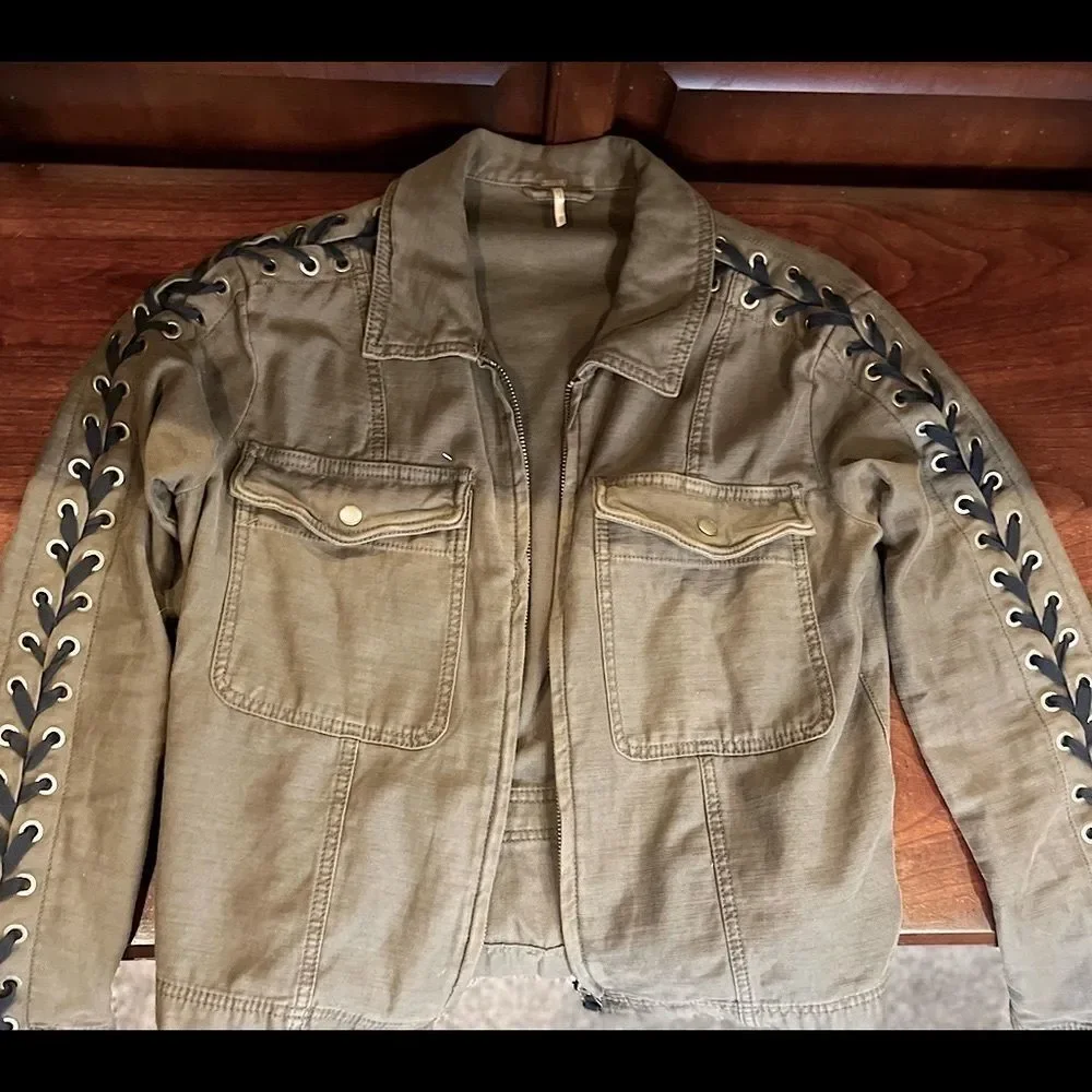 Free People Womens Faye Military Jacket - Picture 2 of 8